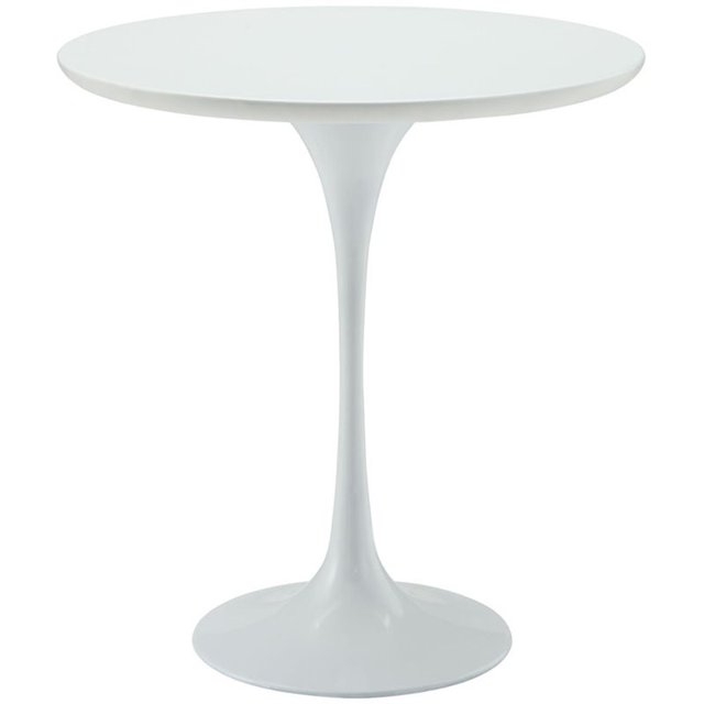 Table d'Appoint en Bois LexMod Lippa de 20 Po en Blanc