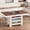 Brown and white, variant on 60" Wood Dining Table, Counter Height Kitchen Table with Wine Rack and 2 Drawers, Open Shelves and Sturdy Legs, Thick Frame for Kitchen, Bar & Entertaining