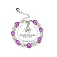 thumbnail image 4 of Gift for Granddaughter Bracelets Jewelry with Faux Pearl Rhinestone Balls, 5pcs in Different Colors, 4 of 5