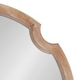 thumbnail image 2 of Kate and Laurel Susannah Round Scallop Mirror, 28, Natural Wood, Scalloped Rounded Statement Mirror for Mantle, 2 of 8