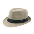 thumbnail image 2 of Dress Choice Men Straw Panama Hat Beach Hats Summer Sun Wide Brim Floppy Fedora Cap for Outdoor, 2 of 8