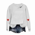 thumbnail image 6 of Valentines Women's Sweatshirts Casual Round Neck Pullover Valentine’s Day Shirts Loose Fitting Solid Color Long Sleeve Blouses Fall Outfits, 6 of 6
