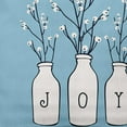 thumbnail image 3 of Simply Daisy Ice Colored Joy Christmas Soft Spun Polyester Decorative Throw Pillow, 26" x 26", 3 of 4