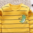 thumbnail image 6 of NOLDARES Toddler Baby Boy Fall Winter Clothes Set 2 Piece Color Block Sweatshirt and Joggers Pants Outfits Casual Clothing(Yellow,1-2 Y), 6 of 6