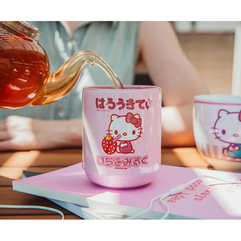 Sanrio Hello Kitty Strawberry Milk Asian Ceramic Tea Cup | Holds 9
