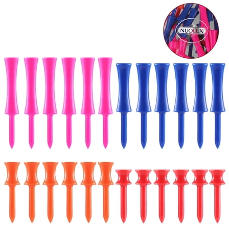 Beaupretty 40PCS Tall Golf Tees Plastic in Assorted Color for Golf Equipment