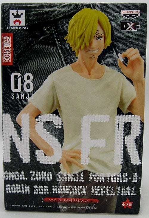 Banpresto One Piece 6 7 Inch Sanji Figure B Black Jeans Jeans Freak Series Volume 8 Walmart Com
