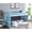 Aqua, variant on Sandy Black Color - Fit Twin XL/Queen Mattresses - Any Room Space Saving - Bunk Bed with Slat System