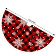 thumbnail image 2 of HadinEEon Christmas Tree Skirt, 48 inches Red Buffalo Plaid Christmas Tree Mat, Rustic Xmas Decor (Snowflake), 2 of 5