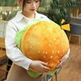 thumbnail image 7 of Uanit 16" Large 3D Simulation Hamburger Plush Throw Pillow Sofa Cushion, Funny Food Stuffed Cheeseburge Sandwich Plushie Toy Burger Plush Home Decorative Seating Cushions, 7 of 7