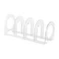 thumbnail image 3 of LOVIVER Bookend Organizer File Folder Sorter Book Ends Desktop Non Skid Desk Bookshelf Book Holder for Shelves Magazines Office Mails White Rings, 3 of 8