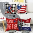thumbnail image 4 of 250 Anniversary Usa 4Th Of July 4Th Of Patriotic Blue Red Pillow Covers 18*18 Inch Set Of 2, Fourth Independence Star Print Decorative Throw Pillowcases Outdoor Memorial Day Cushion Cases Couch G, 4 of 5