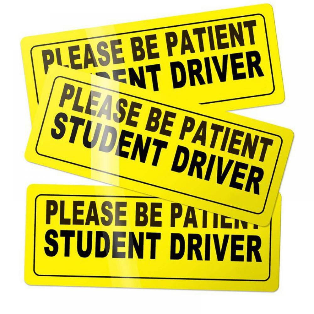 Student Driver Car Sticker Safety Sign Vehicle Bumper Car Sticker Car Vehicle Reflective Sign