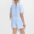 thumbnail image 4 of Ensemble de Shorts Imprimés à Manches Courtes et Col Rond pour Enfants, Mélange Polyester Spandex, Taille Élastique, Haut et Bas Assortis, Vert Militaire, Taille 120 cm, 4 of 9