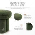 thumbnail image 5 of Furniture of America Thia I Modern 17.5" Upholstered Mushroom-Shape Design Ottoman, Saddle Brown, 5 of 13