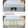 thumbnail image 7 of Fall Pumpkin Bed Skirt Eucalyptus Leaves Flower Vintage Letter Bed Skirts California King Size 16 Inch Drop, Wrap Around Dust Ruffle&nbsp;Bedskirt with Adjustable Elastic Belt for Queen Size Beds, 7 of 7