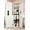 White, variant on Wall Gun Safe for Rifles, 53"H Hidden Fingerprint In-Wall Gun Cabinet with Adjustable Shelves, Steel Safe, White