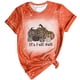 thumbnail image 5 of Tops Para Mujer Elegante Blusa Casual Camisas Manga Corta Corbata Digital Impresión Cuello Redondo Camiseta Suelta Odeerbi  ODB169083, 5 of 5
