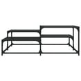 thumbnail image 2 of vidaXL Coffee Table Black 107x107x40 cm Engineered Wood, 2 of 5