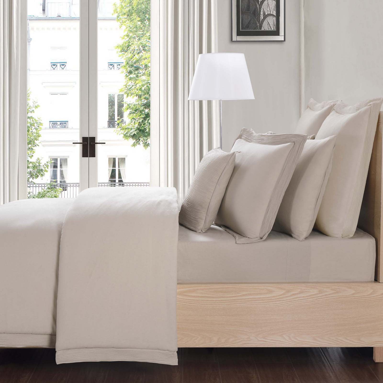 Luxe Cotton Linen Duvet Cover Set By Charisma Walmart Com
