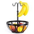 thumbnail image 1 of Cesta De Frutas Estante De Verduras De Hierro Forjado Soporte De Almacenamiento De Frutas Con Gancho De Pastor Desmontable Para Mesa De Comedor Cocina Restaurante Mesa De Comedor Negro Advancent HA019565-00, 1 of 7