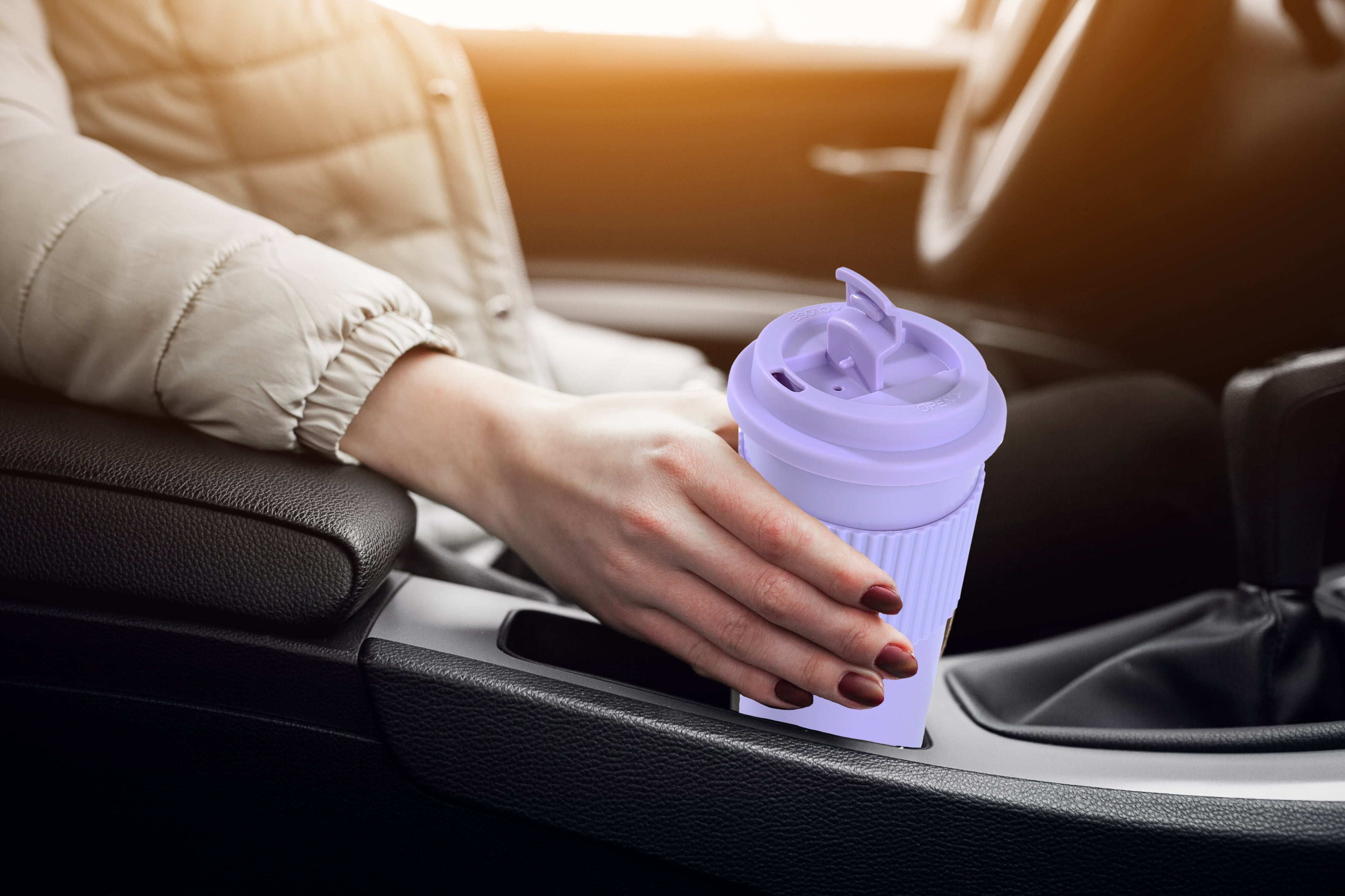 (2 pack) MS $1 COFFEE CUP LILAC WITH TPU HOLDER