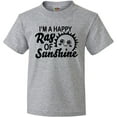 thumbnail image 3 of Inktastic Im a Happy Ray of Sunshine with Happy Sun Youth T-Shirt, 3 of 5