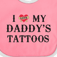 thumbnail image 4 of Inktastic I Love My Daddy's Tattoos Boys or Girls Baby Bib, 4 of 4