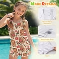 thumbnail image 4 of Psesaysky Capybara Watermelon Girls Tankini Two Piece Swimsuits Bathing Suits for Girls Round Neck Swim Tank Top and Drawstring Bottoms for 6-15Y, 4 of 7