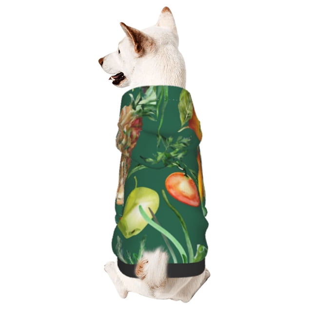 Fotbe Vegan Sudadera con Estampado para Perros Pequeños – Suéter con Capucha para Mascotas, Tela Suave de Forro Polar con Bolsillo-X-Large