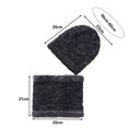 thumbnail image 5 of YAOBAMM Windproof Warm Hat Men Winter Hat Scarf Set Knitted Solid Color Plush Warm Windproof Neck Ear Protection Outdoor, 5 of 5
