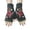 Dark Gray, variant on Winter Warm Crochet Mittens, Handmade Embroidery Floral Pattern, Fingerless Knit Warm Gloves, Winter Warm Mittens