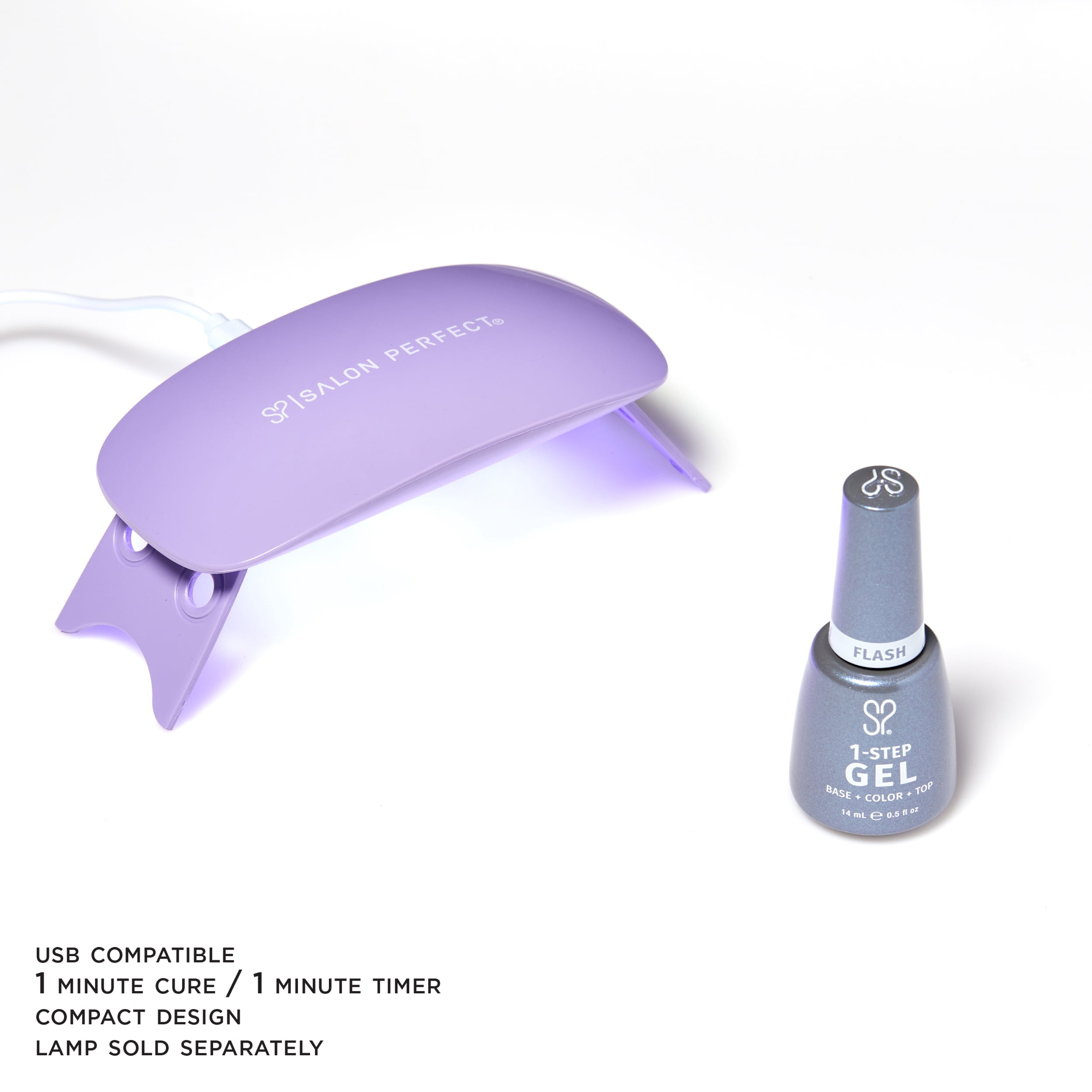 Salon Perfect Flash One Step Gel + Magnet Tool, Blue Nail Polish, 0.5 fl oz