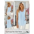 thumbnail image 7 of Hibeli Women's Scoop Neck Sleeveless Pleated Front Solid Color Tank Top, 7 of 7