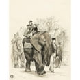 thumbnail image 2 of Auguste Andre Lançon 19x24 Gold Ornate Framed and Double Matted Museum Art Print Titled - Elephant with Riders in Jardin Des Plantes, Paris, 2 of 4