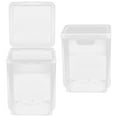 thumbnail image 4 of Shisuyan 2pcs Plastic Storage Box Office Classroom Tabletop Storage Container Stationery Makeup Hairclips Box, 4 of 9