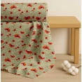 thumbnail image 4 of Soimoi Beige Cotton Cambric Fabric Text & Poppy Floral Fabric Prints By Yard 56 Inch Wide, 4 of 7