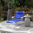 thumbnail image 4 of GVN Patio Lounge Chair,Outdoor Chaise Lounge Chair,Folding Chaise Lounge, Outdoor Sun Tanning Chair, 4-Position Reclining Back, Armrests, Removable Pillow, Blue, 4 of 10