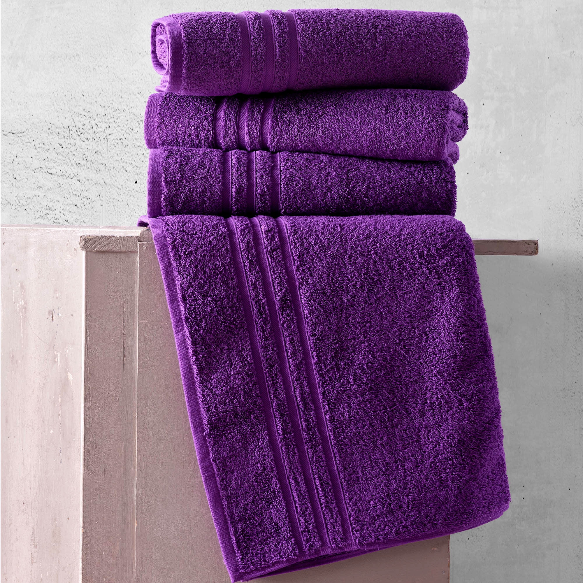 Hawmam Linen Purple Hand Towels Set of 8 Luxury Cotton Hand Towels for Bathroom Soft Quick Dry Towels Walmart