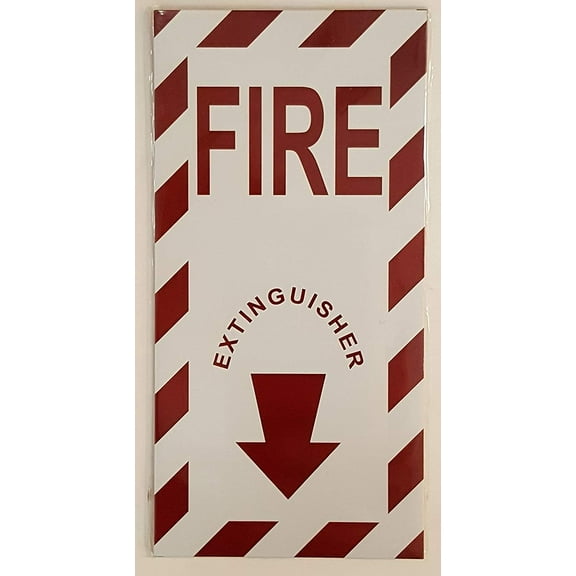 Fire Extinguisher SIGN - ( Duble sided tape, ALUMINUM 3x6)