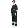 thumbnail image 3 of TOPTIE Men\'s Work Coverall High Visibility Coverall with Reflective Trim-Black-M Regular, 3 of 6