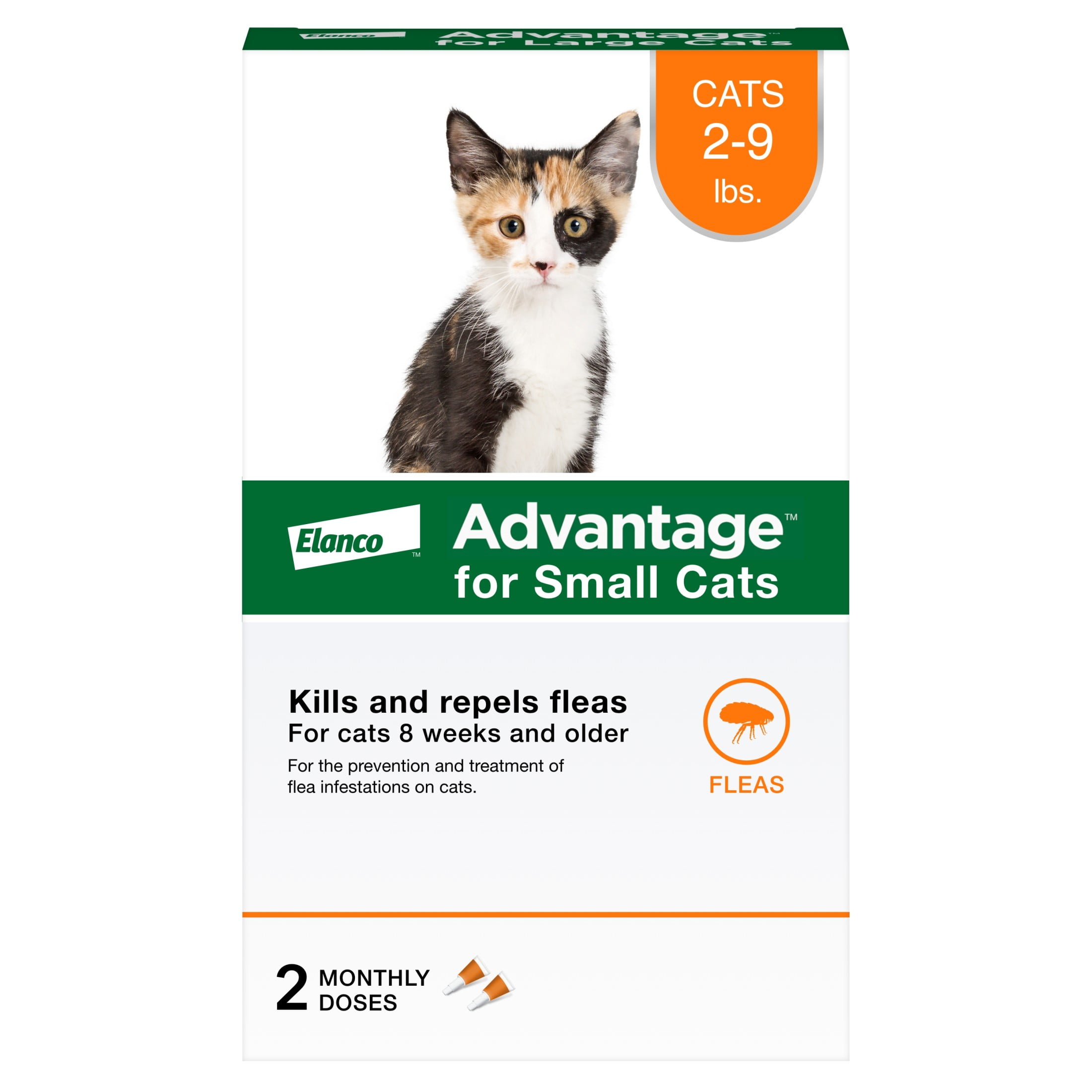 (3 pack) Advantage Topical Flea Treatment & Prevention For Small Cats 2-9 lbs. (2 Count)