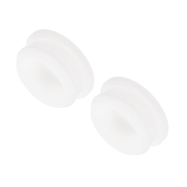 Tapones de agujero de silicona Uxcell con bloqueo a presión, tapa de panel redonda de 32.6mm blanca, 2 piezas