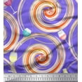 thumbnail image 1 of Soimoi Modal Satin Fabric Spiral & Wine Glass Bar Print Fabric by the Yard 42 Inch Wide, 1 of 3