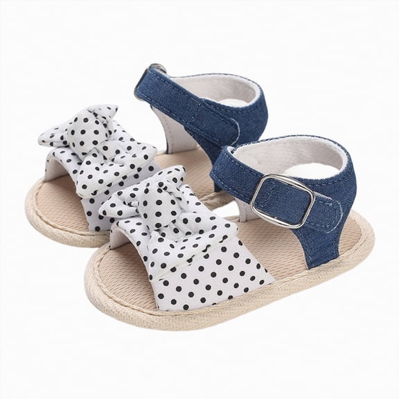 Toddler Girls 2-4Y Closed Toe Sandals Classic Round Toe Buckle Decor Soft Sole For School Daily Wear Elegant Comfortable Kids Casual Shoes Gibobby,5,White