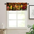 thumbnail image 3 of Fresh Fruit Kitchen Valance, Apple Banana Grape On Rustic Wooden Board Vintage Farmhouse Print Rod Pocket Blackout Window Valance for Cafe Bedroom, 54x18in, 3 of 5
