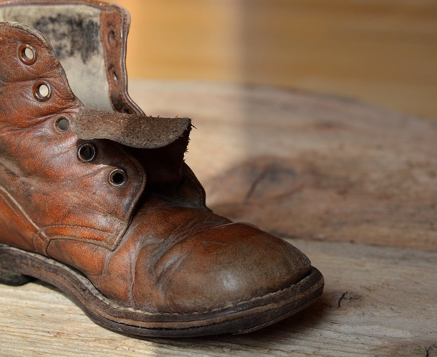 antique leather shoes