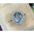 thumbnail image 4 of beryl_creation 2.00 Ctw Oval Cut Aquamarine Diamond Wedding Anniversary Engagement Band Ring 14K White Gold Plated 925 Sterling Silver 925 Sterling Silver -6.5, 4 of 4