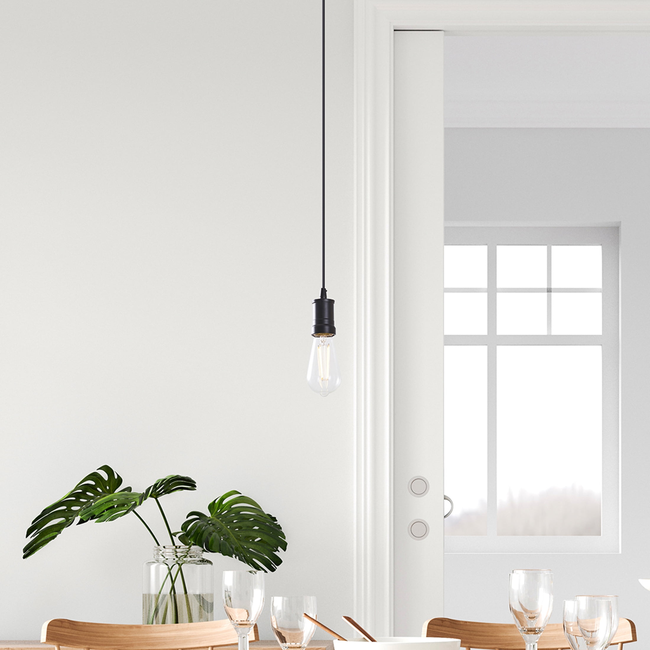 Better Homes & Gardens Bronze Pendant Ceiling Light with 126 in Adjustable Fabric Cord