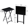 thumbnail image 5 of VECELO Set of 2 Folding TV Tray Table, Portable Snack Eating Tables with Cup Holder, Dinner Tray for Couch, Kitchen, Living Room and Bedroom, Black, 5 of 9